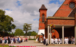 A service being held at Birmingham Crematorium