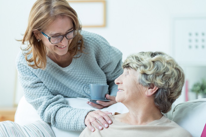 A lady receives bereavement support in Reading