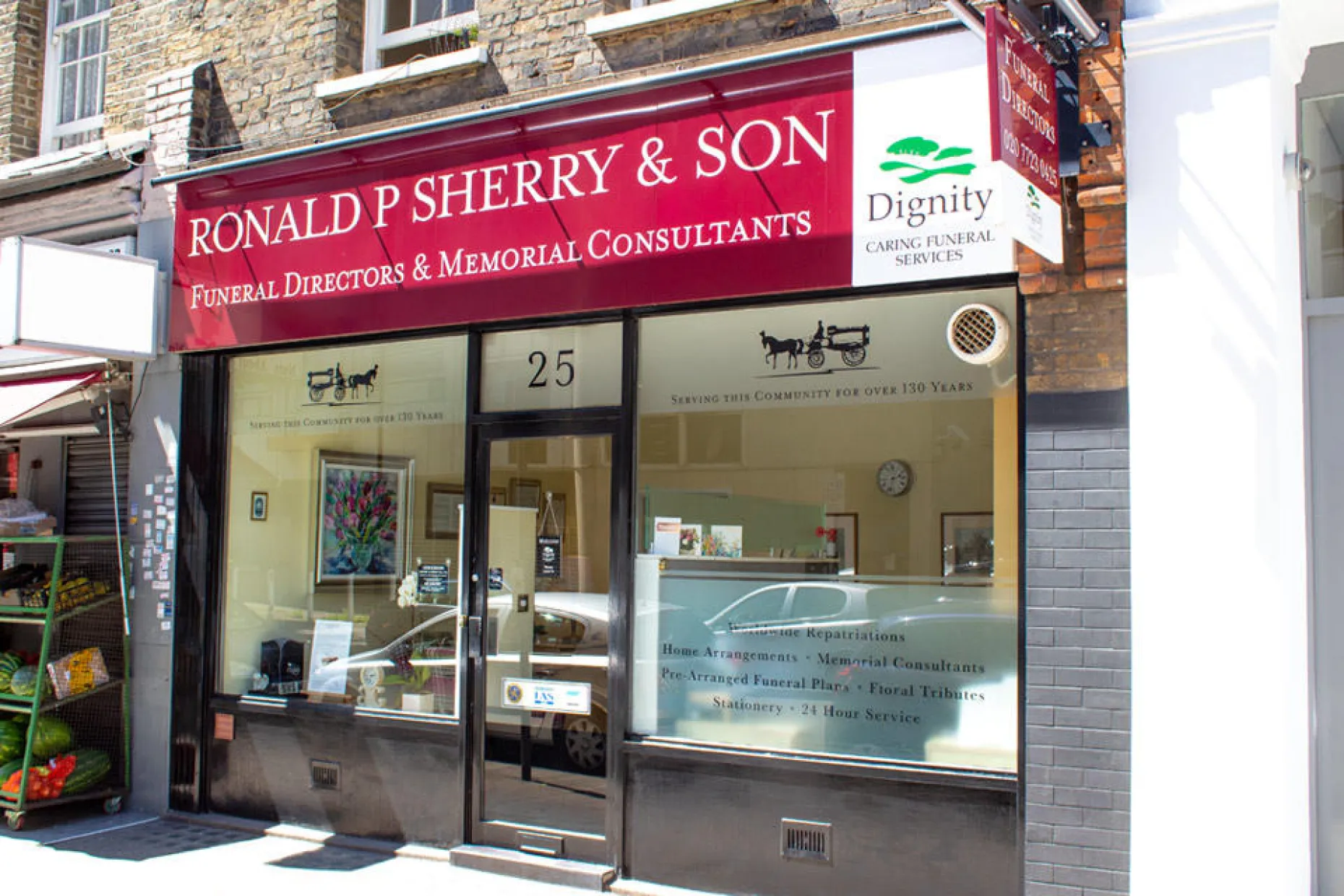 Ronald P Sherry & Son Funeral Directors, Marylebone branch