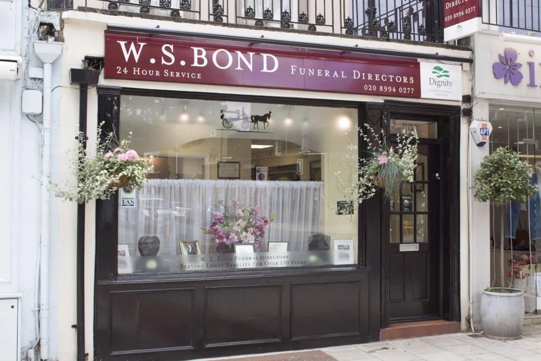 W S Bond Funeral Directors in Chiswick, London.