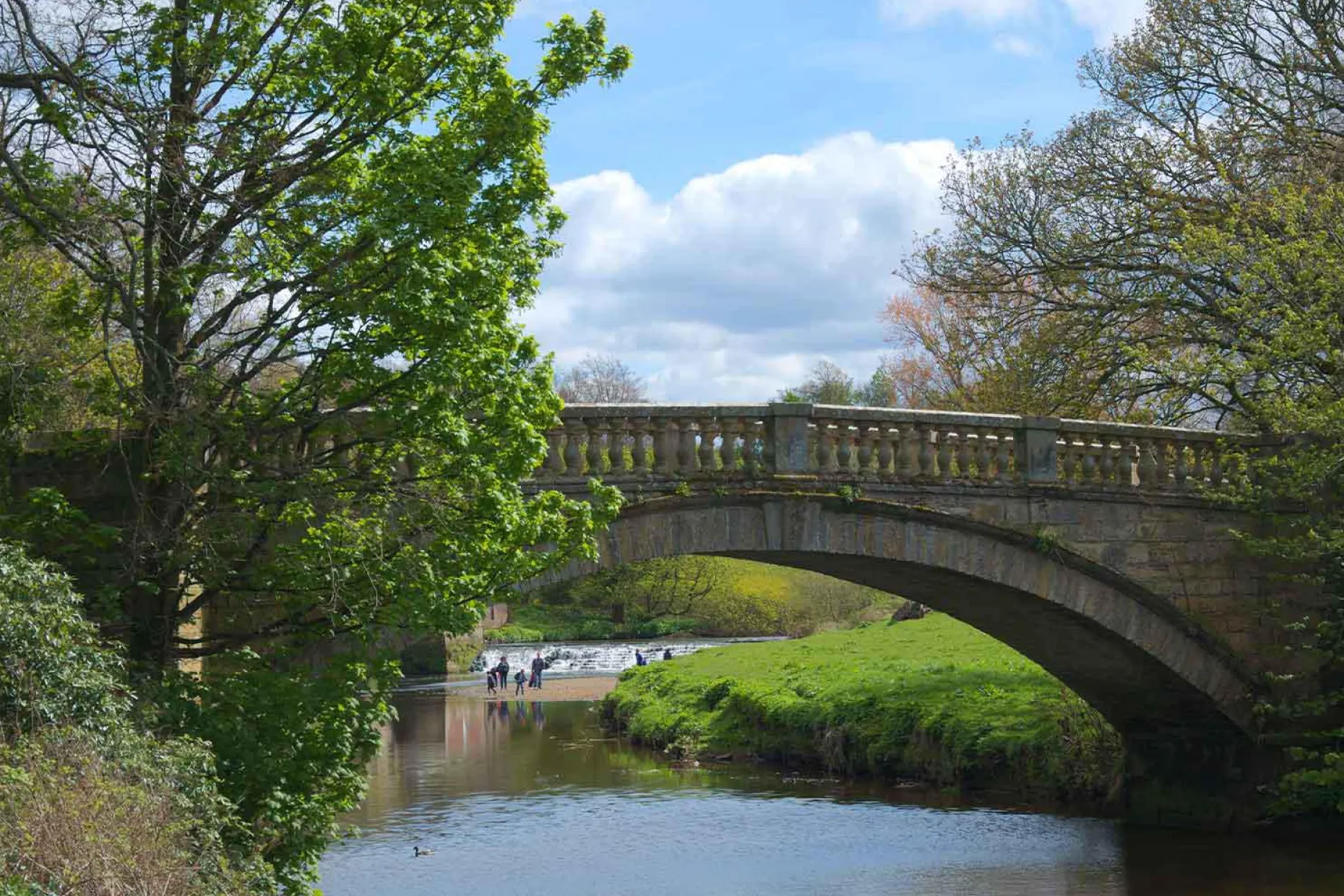 A bridge at Pollock Country Park