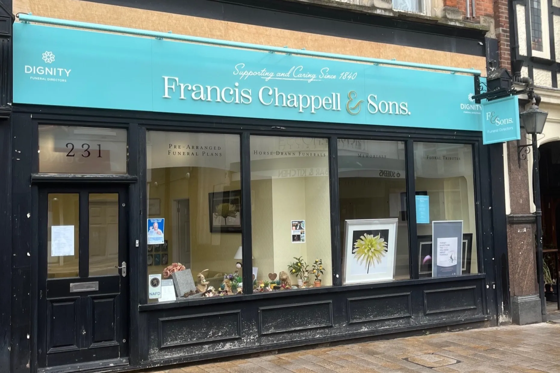 Francis Chappell & Sons Funeral Directors branch on High Street, Bromley.