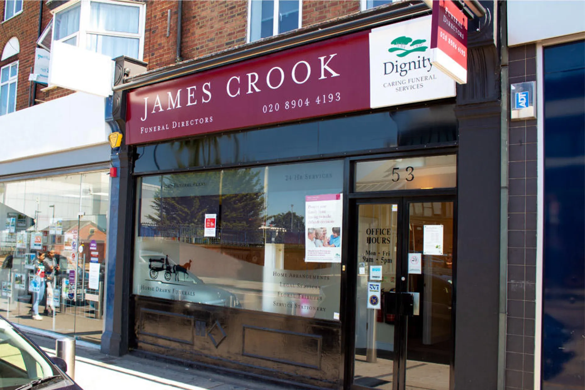 James Crook Funeral Directors in Wembley Park, London.
