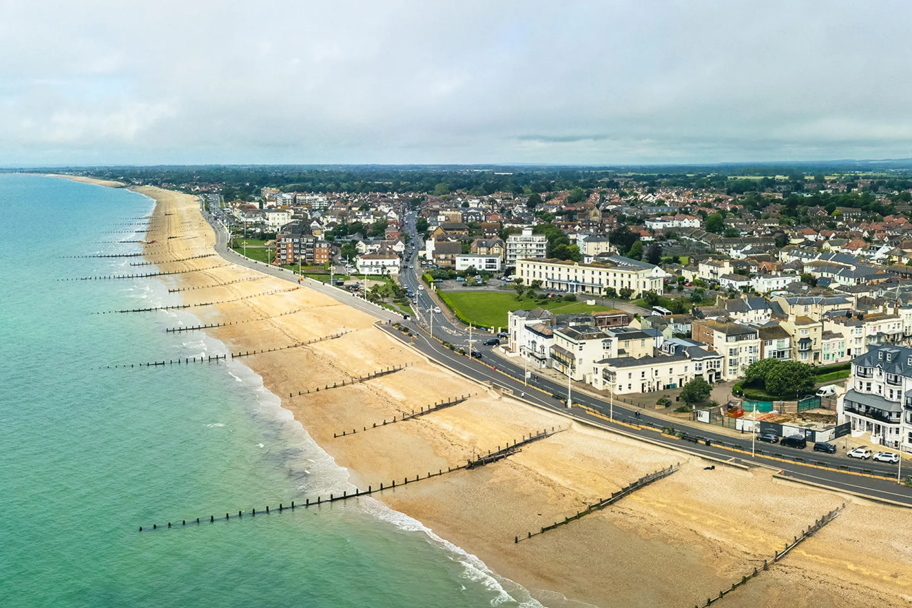 Panoramic view of Bognor Regis beach, West Sussex
