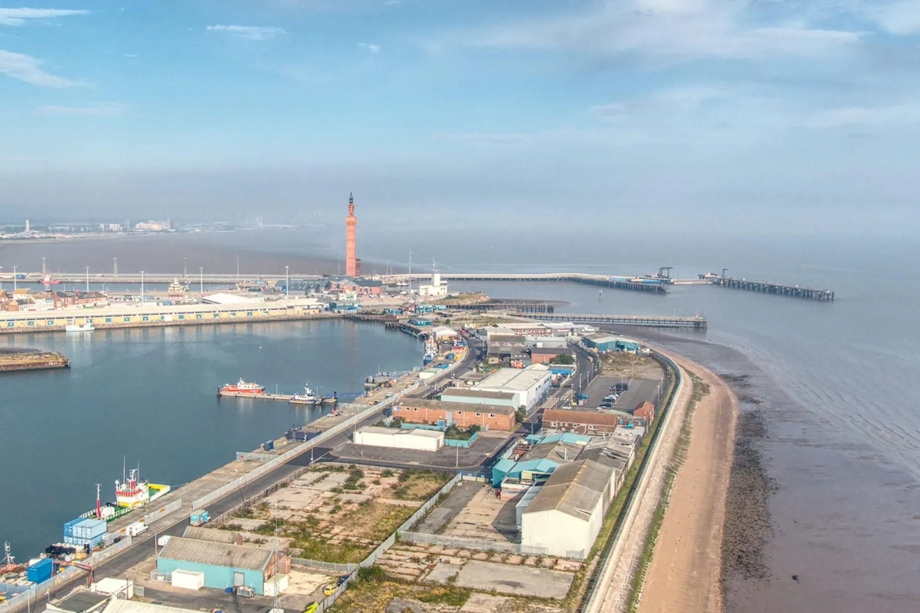 Grimsby docks with the dock tower