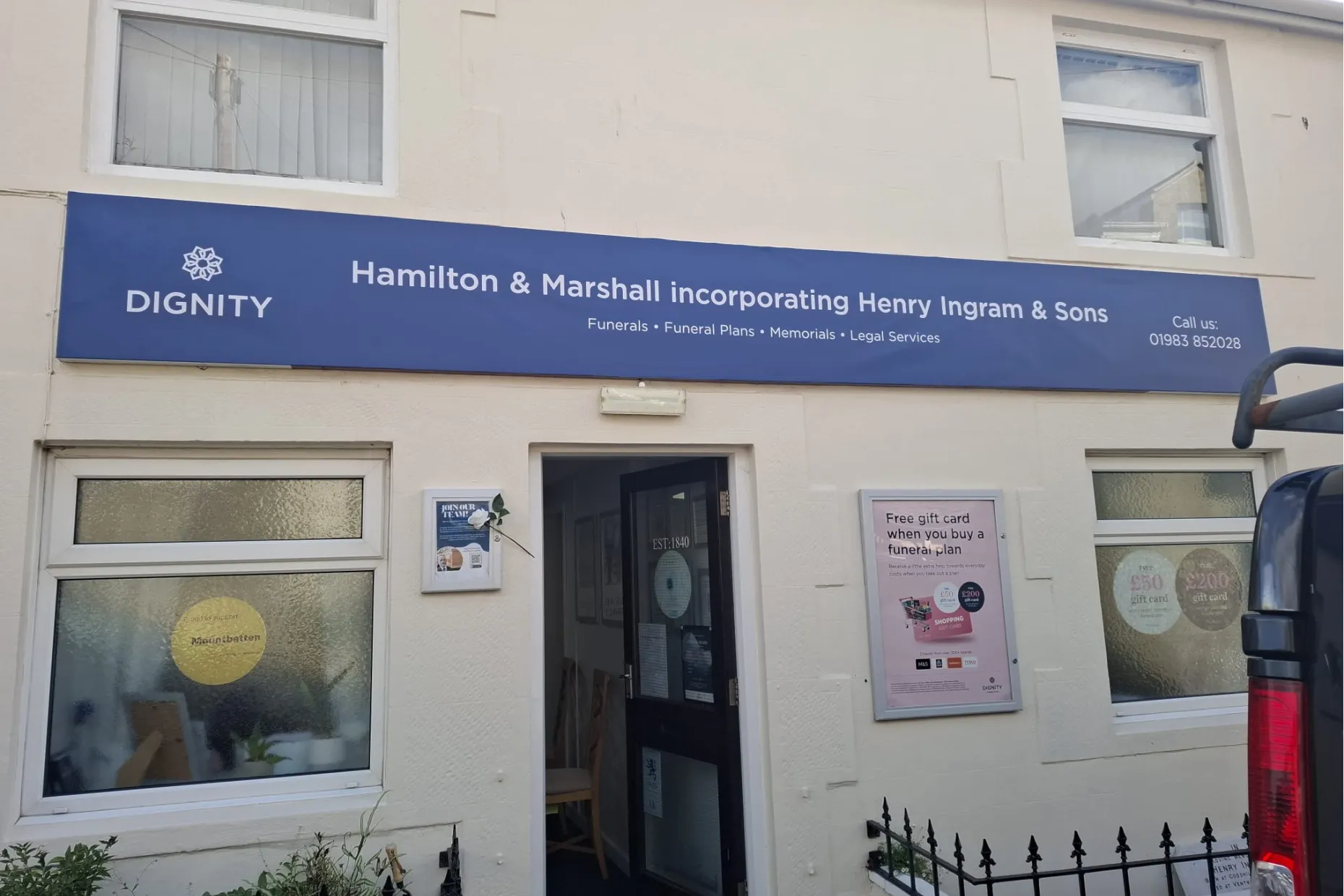 Hamilton & Marshall Inc Henry Ingram & Sons Funeral Directors in Ventnor